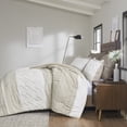 thumbnail image 3 of Farmhouse Bedding Sets 3Piece Cotton Comforter with Chenille Tufting Taupe Full/Queen, 3 of 10