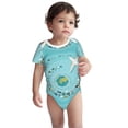 thumbnail image 2 of Yiaed Travelling on Airplane Print Infant Climbing Short Sleeve Onesie One-Piece Baby Bodysuit Clothes 0-12 Months -6 Months, 2 of 6
