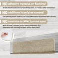 thumbnail image 4 of Pure Era Bullnose 9" x 30" Carpet Stair Treads Protector Cover Indoor Non Slip Self Adhensive Set of 14,Cream Gray/Tan Gray, 4 of 8