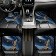 thumbnail image 6 of Sikiie Navy Blue Marble Car Foot Mat Set of 4 Pieces Basics Universal Fit Rubber Carpet Floor Mats For Car SUV Van & Truck, 26.8"L x 17.3"W (Front), 13"L x 17.3"W(Rear), 6 of 6