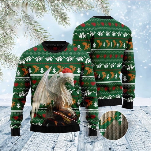 Dragon Nice 3D Christmas Sweater, Funny Xmas Sweater, Sweater Xmas