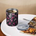 thumbnail image 3 of 12oz Coffee Tumblers Breast Cancer Stainless Steel Vacuum Insulated Travel Tumbler Coffee Cups Mug with Lid and Straw with Cleaning Brush for Cold & Hot Drinks, 3 of 5