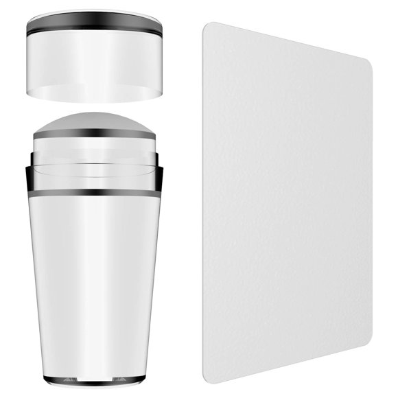 Estampador de uñas de silicona transparente con raspador, cuerpo visible transparente, sin extravíos, para decoración de uñas, herramienta de iniciación de manicura para el hogar, sello de punta franc