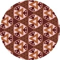 thumbnail image 1 of Ahgly Tapis Rond Lavable en Machine Intérieur Transitionnel Rouge Tomate, 5 Pieds Rond, 1 of 7