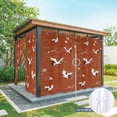 thumbnail image 6 of Outdoor Curtains for Patio Waterproof, Japanese Style Outdoor Privacy Panels Grommet, Vintage Art Cranes Ocean Wave Red Blackout Outside Curtains for Porch/Cabana/Pergola/Gazebo 54"x84", 2 Panels, 6 of 8