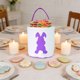 thumbnail image 2 of Bolsa de almacenamiento con borlas de conejos y decoración de Pascua, 2 of 5
