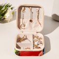 thumbnail image 6 of Ladybird Travel Portable Square Jewelry Box: Storage Box, Decorative Box, and Jewelry Stand for Rings, Earrings, Necklaces, Bracelets, and More – Ideal for Girls and Women, 6 of 6