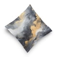 thumbnail image 5 of Marble with Golden Black Throw Pillow Case Couch Decorative Sofa Pillow Covers 16" x 16", 5 of 7