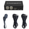thumbnail image 1 of Commutateur KVM Compatible 2X1 4K, Sélecteur USB Compatible 2 en 1 avec Hub USB 4 Ports, 1 of 5