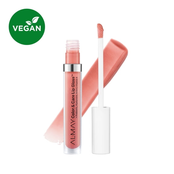 Almay Color & Care Hydrating Lip Gloss, Hypoallergenic, 400 Peachy Sky, 0.1 fl oz