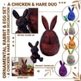 thumbnail image 6 of Easter Egg with Bunny Inside, Large Fillable Style Bunny Egg Alternative, 3D Printed Articulated Rabbit Surprise Egg for Easter Hunt, Baskets & Spring Decor (Blue), 6 of 8