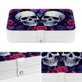 thumbnail image 4 of Skull Elegant PU Leather Jewelry Box with Removable Compartment, Portable Earring Organizer, Necklace Organizer, and Decorative Box, 4 of 6