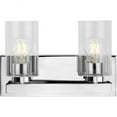 thumbnail image 4 of Goodwin Collection Two-Light Polished Chrome Modern Vanity Light with Clear Glass, 4 of 4