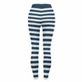 thumbnail image 5 of IWRICH Women's Striped Tights High Waisted Ankle Length Leggings Stretchy Soft Running Yoga Pants Dark Green M, 5 of 5