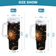 thumbnail image 6 of Yayeee 40oz Stainless Steel Tumbler with Straw and Handle Double-Wall Insulated Travel Water Bottle, Sun Moon and Stars Pattern, 6 of 8