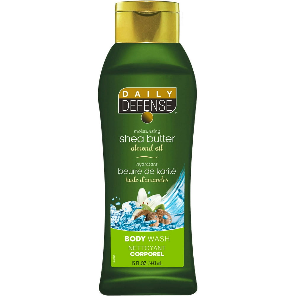 Daily Defense Moisturizing Shea Butter Almond Oil Body Wash, 15. fl oz