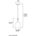 thumbnail image 2 of Maxim 20471CLPN Centenial 1-Light Pendant Ceiling Light, Polished Nickel, 2 of 3