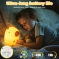 thumbnail image 5 of Loatme Rechargeable Dimmable Silicone LED Night Light for Kids - 7 Color Touch Squishy Lamp, Perfect Baby Nursery Decor, Cute Gift for Girls and Boys, Toddler Room Lighting, 5 of 7