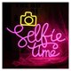 thumbnail image 2 of Selfie Time Letrero De Neón Cámara Luz Brillo Ajustable Alimentado Por USB Para Estudio Fotográfico Habitación Decoración De Fiesta 38cm×29cm, 2 of 6
