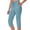 *Light Blue, variant on ClodeEU Women's Drawstring Waist Capri Pants with Pockets,Casual Stretchy Comfort Fit Capri Pants Beige,Women's Plus L