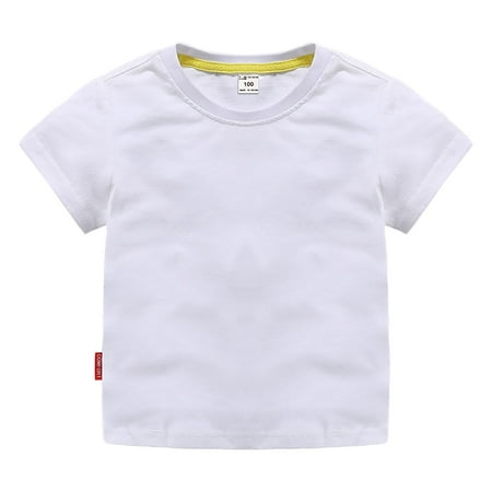 

KDFJPTH Boys And Girls Classic Fit Crewneck T Shirt | Organic Cotton Soft Multi Pack Short Sleeve Basic And Kids Toddler Tops