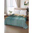 thumbnail image 2 of Modern Turquoise Gold Queen Size Flat Sheet, Wrinkleproof & Fadeproof Cooling Flat Bed Sheet Only, Abstract Teal Minimalist Art Breathable Soft Bedding Top Sheets 90 x 102 Inches, 2 of 8
