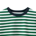 thumbnail image 4 of UACY Boys Cotton Soft T Shirt Striped Loose Soft Oversized Tees Tops Toddler Summer Casual Funny Comfy Shirt (Blackish Green, 3-4 Years), 4 of 6