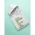 thumbnail image 3 of Smartprints Mens Graphic Hoodie White - Train Insane Inspiring Quote Cotton Blend Classic Fit, 3 of 4
