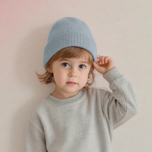 YUNAFFT Bonnet Tricoté Uni pour Enfants, Chaud, Décontracté, Style Classique Simple