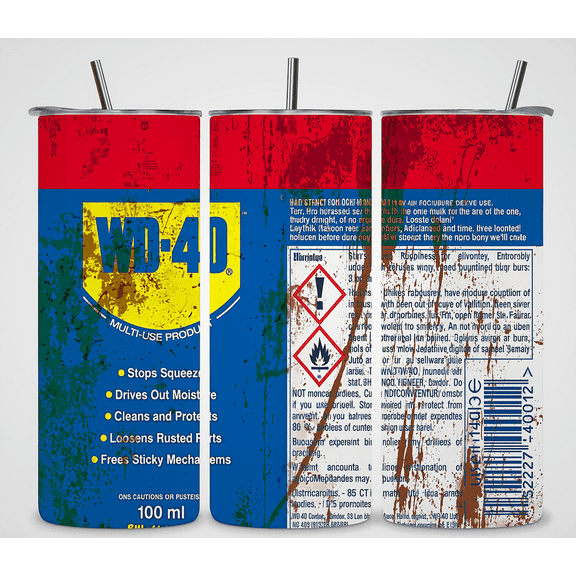 Alpha Printing 20oz WD-40 Tumbler – Tool-Inspired Stainless Steel Mug