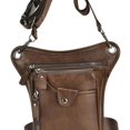 thumbnail image 6 of Men\'s Leather Leg Pouch Bag Motorcycle Waist Pack Outdoors Carrying Pouch Brown, 6 of 6