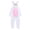 Pink6, variant on Boys Girls Rabbit Animal Onesie Hooded Full Zip Plush Jumpsuit with Ears & Tail Casual Sizes,18-24 Months