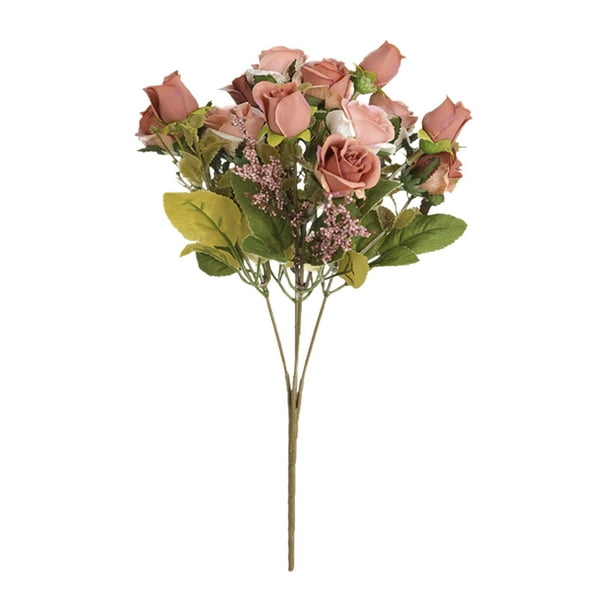 Hermoso ramo de flores artificiales de seda falsa para boda, San Valentín, decoración nupcial