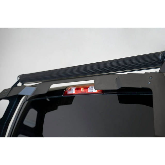 Addictive Desert Designs Truck Bed Bar C5115521101NA Stealth Fighter Chase Rack; Square Rack Style; Mounts Forward Facing 50 Inch Light Bar; Powder Coated; Hammer Black; Steel