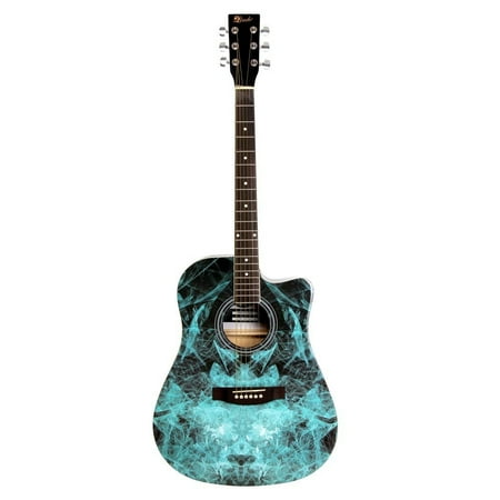 - Lindo Blue Fractal Apprentice Series 42C Acoustic Guitar and Gig Bag