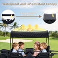 thumbnail image 6 of Stroller Wagon for 4 Kids, NEORIVER 4 Seater Wagon Stroller with Convertible Seats Footrests, Snack Tray, Storage Bag, Removable Canopy, Wagon Stroller 4 Seater with Double Push Handle, 6 of 8