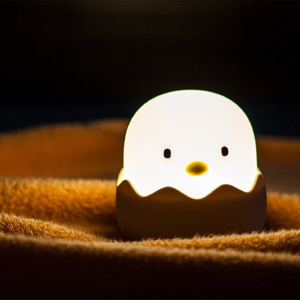 Luz de noche para bebés, luz de noche infantil con función de atenuación táctil, luz de noche recargable con forma de pollo, regalo kawaii para bebés, decoración de habitación, lámpara de noche (luz b
