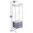 thumbnail image 4 of Sivan Home Décor Clothing Rack with Drawers - Standalone Garment Rack to Hang Shirts, Dresses, & Jackets - Tall Closet Storage Organizer (Purple), 4 of 5