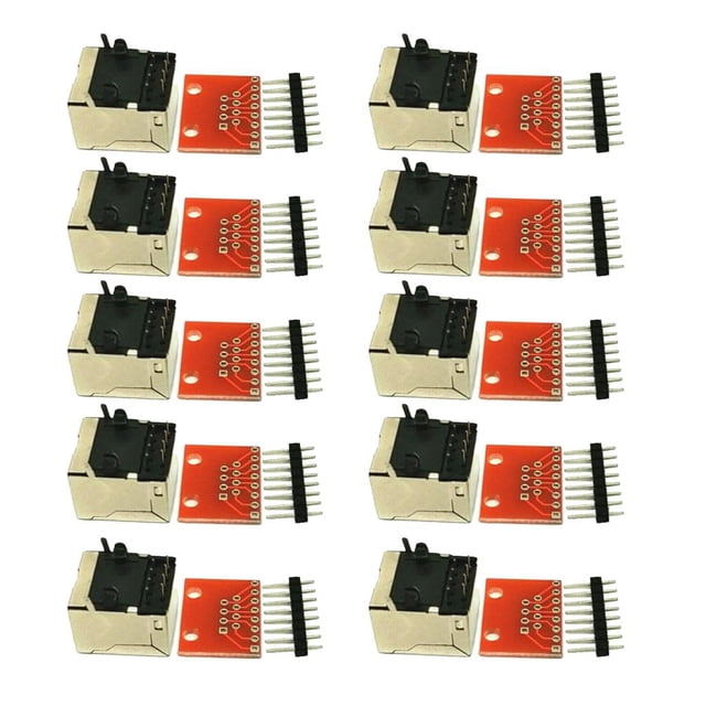 Juego de herramientas de piezas de módulo adaptador de ruptura de conector 8P8C de 10 piezas Baoblaze Adaptador de ruptura