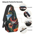 thumbnail image 4 of ZICANCN Crossbody Sling Bags for Women Men,Tropical Flower Seamless Pattern Casual Shoulder Backpacks for Hiking Daypacks, 4 of 9