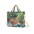 thumbnail image 7 of FORMRS Womens Corduroy Tote Bag Crossbody Shoulder Handbag with Pocket, Art Goldfish Bowl, 7 of 7