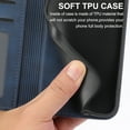 thumbnail image 6 of Case for Samsung Galaxy S22 Ultra, Magnetic Matte Premium PU Leather Stand Flip Cover with Card Slots and Wallet, Shockproof and Full Body Protection Compatible with Galaxy S22 Ultra - Blue, 6 of 6