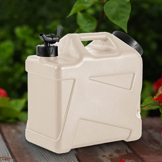 Grifo de barril con tanque de agua de camping de doble asa para barbacoa de picnic de viaje Beige Cola botella al aire libre