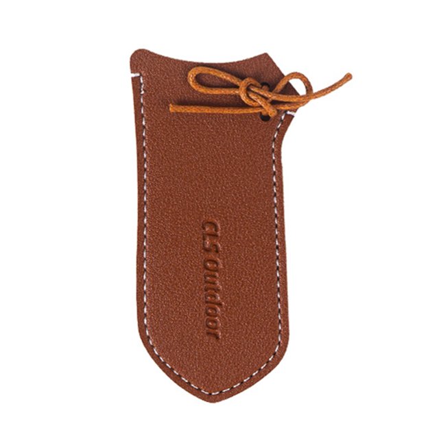 Kuymtek Cubierta Del La Sartén Accesorios Utensilios para Acampar Cuero PU (café Profundo)