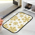 thumbnail image 3 of GZHJMY Bathroom Rugs Mats Non-Slip, Soft Microfiber Absorbent Bath Mats for Shower Bathtubs, Christmas Gold Snowflakes Indoor Entrance Door Mats Bedroom Laundry 36”x24” Carpet Runner, 3 of 7