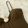 thumbnail image 4 of Womens Swimsuits, One Piece Bathing Suit, Women One Piece Swimsuits, Women Spaghetti Straps One Piece Swimsuit Seashell Cct Out Bathing Suit Beach Vacation Outfits Slimming Swimwear, Brown L, 4 of 7