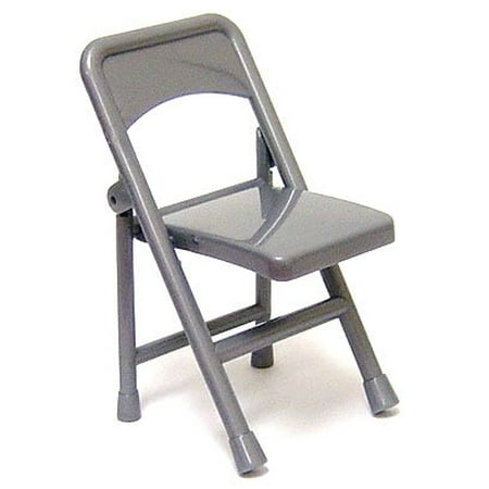 Gray Plastic Toy Folding Chair For Wwe Wrestling Action Figures