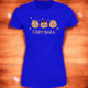 thumbnail image 3 of Playera Blusa Con Impresion De 3 Capybaras Bebes Fashion Ropa para Mujer Capibara Color Azul Talla Chica Marca Emil SaEs, 3 of 4