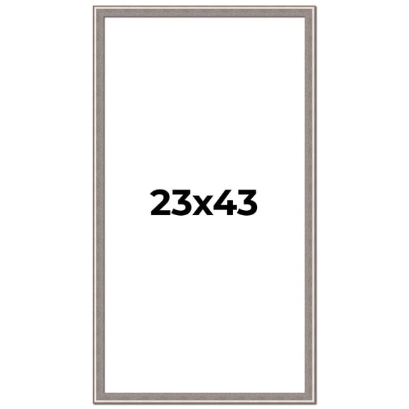23x43 Frame Grey Real Wood Picture Frame Width 1.25 inches | Interior Frame Depth 0.5 inches | Hans