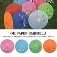 thumbnail image 2 of RJSQAQE Oiled Paper Umbrella,Vintage Hand Painted Oil Paper Parasol Umbrella,Japanese Decorative Hanging Umbrella,Chinese Dance Umbrella,Paper Parasol for Parties Costumes J9U2, 2 of 8